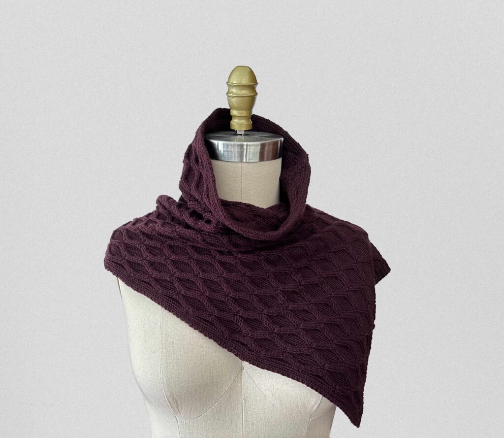 fyr cowl MACHINE KNITTING PATTERN